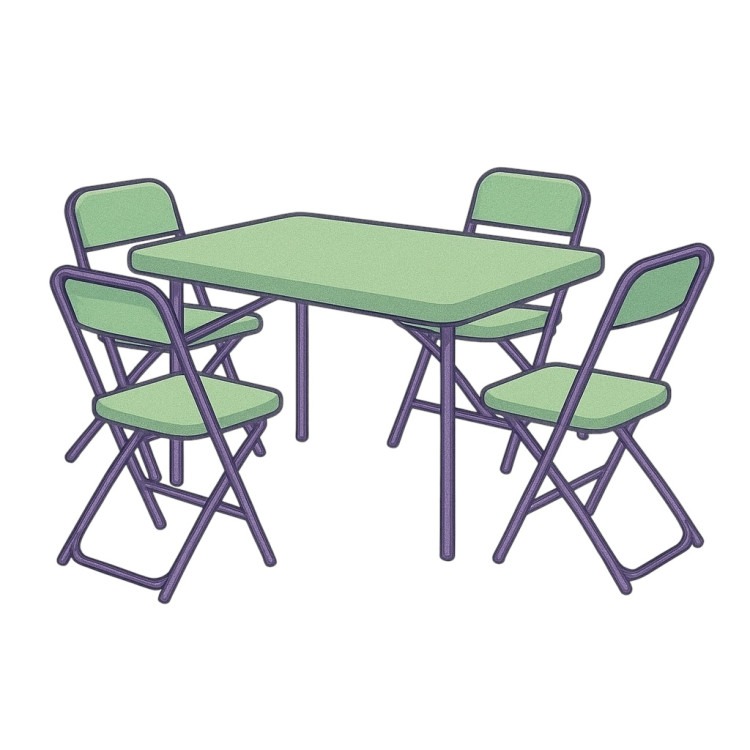 Tables and chairs